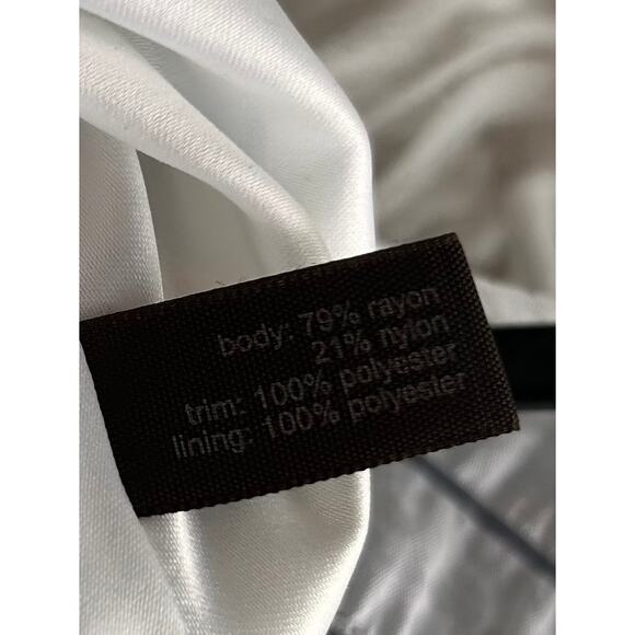 The Limited Women's Striped Strapless Mini Dress Cocktail White Black Size 0 - Picture 11 of 12